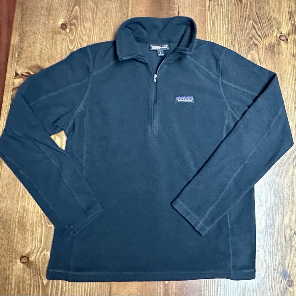 Patagonia Micro D 1/4-zip Black Fleece Pullover